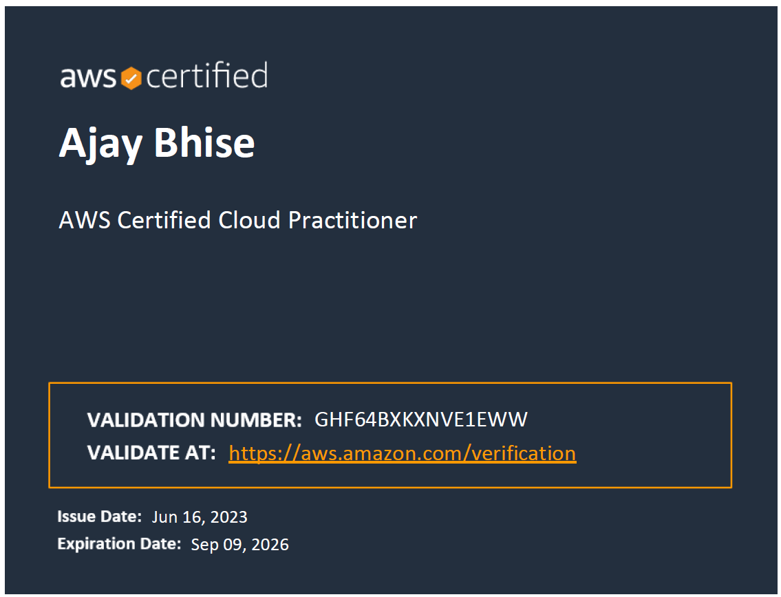 AWS Certificate