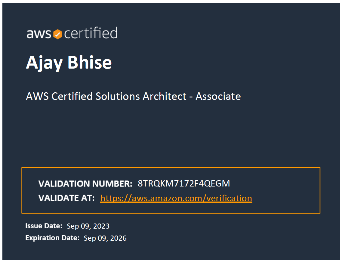 AWS Certificate